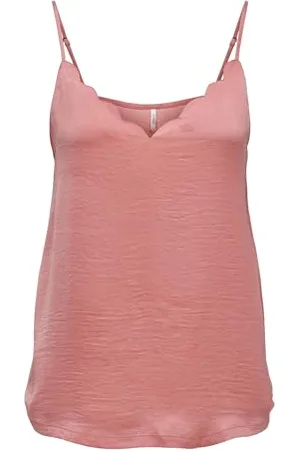 ONLY ONLDEBBIE Singlet Noos Wvn Top, Tea Rose, 42 Donna
