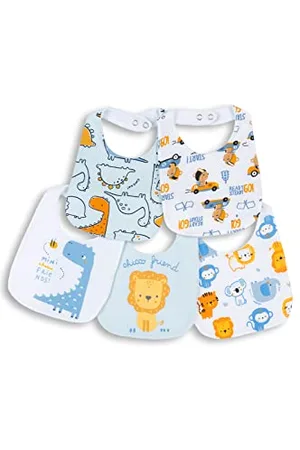 chicco Set bavaglie in morbido cotone, Bavaglie Unisex 0-24, , taglia unica (pacco da 5)