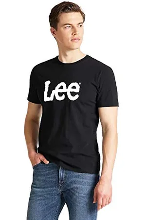 Lee Wobbly Logo Tee, T-shirt Uomo, (Black), L