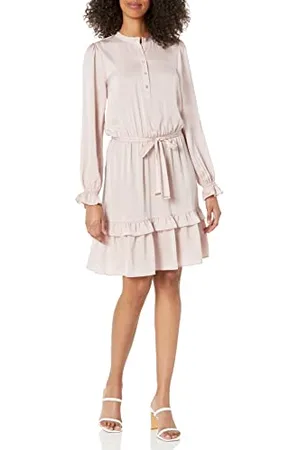 Tommy Hilfiger Abito Svasato da Donna a Maniche Lunghe Aderente, , 42