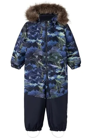 NAME IT NMMSNOW10 Suit Line AOP FO Tuta da Sci, , 110 Bambino