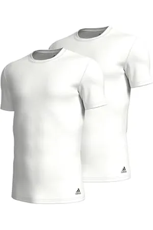 adidas Multipack Crew Neck T-shirt (2pk), Maglie termiche Uomo, Bianco, S (Pacco da 2)