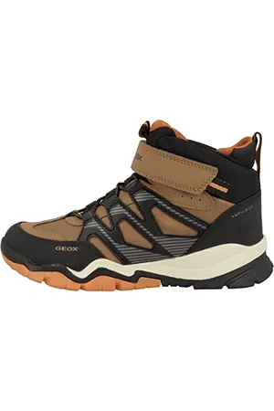 Geox J Mattias B Boy Abx, Sneakers Bambini e ragazzi, Marrone/Nero (Lt Brown/Black), 28 EU