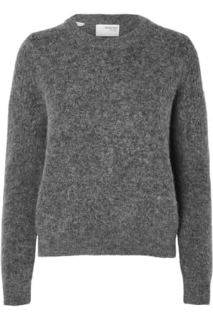 SELECTED Slfsia RAS LS Knit O-Neck Noos Maglione Lavorato a Maglia, , L Donna