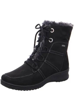 ARA München, Stivali da Neve Donna, Schwarz,Graphit, 36 EU