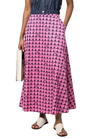 Moschino Gonna Lunga con Stampa su Tutti i Cuori, , 44 Donna