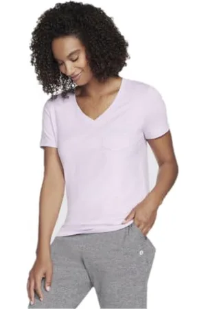 Skechers GODRI Serene V-Neck Tee T-Shirt, , L Donna