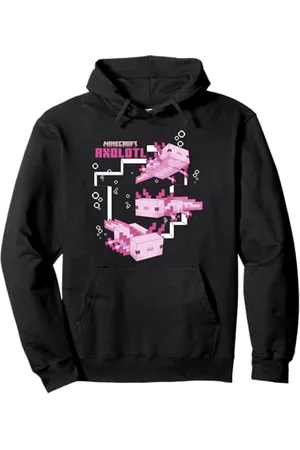 Minecraft Pink Axolotl Pond Felpa con Cappuccio