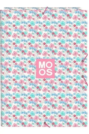 Safta MOOS FLORES – Cartella portadocumenti con 3 fogli, ideale per bambini di diverse età, comoda e versatile, qualità e resistenza, 26 x 36,5 cm, colore , , Estándar, Casual