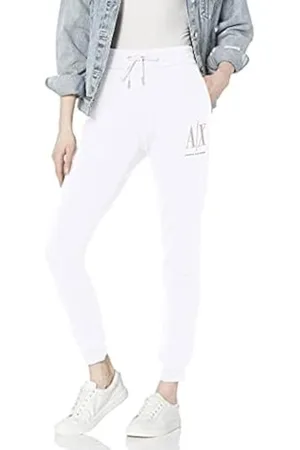 Armani Exchange Pantaloni da Jogging con Logo Studs Terry Tuta, , XL Donna