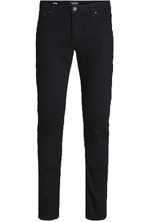 JACK & JONES Jjiglenn Jjfelix Am 046 50 SPS Noos, Jeans Slim Uomo, Nero (Black Denim), W32/L34 (Taglia Produttore: 32)