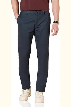 Amazon Pantaloni Chino Aderenti con Parte Piatta sul Davanti Resistenti alle Pieghe Uomo, , 28W / 32L
