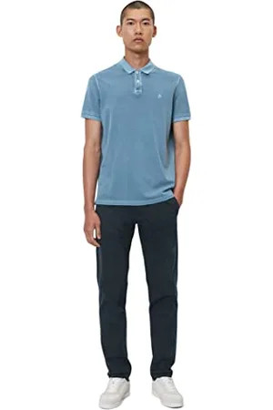 Marc O’ Polo Marc OߴPolo Uomo Maglietta Polo a Maniche Corte in Cotone bio Regular Fit, (Kashmir Blue), M