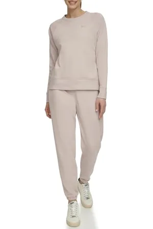 DKNY Metallic Logo Crew Neck Sweatshirt Maglia di Tuta, , S Donna