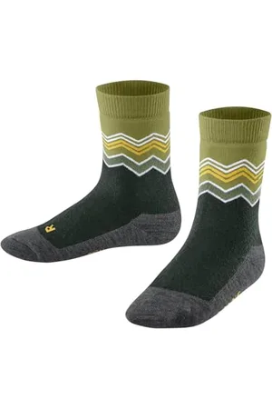 Falke Active Sporty Zigzag K So cotone lana spessi caldi traspiranti fantasia 1 paio, Calzini Unisex - Bambini, , 19/22 EU