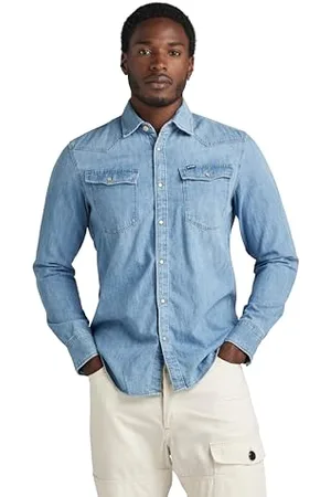 G-Star Uomo Unisex 3301 Slim Shirt, (medium aged D12697-D013-071), XS