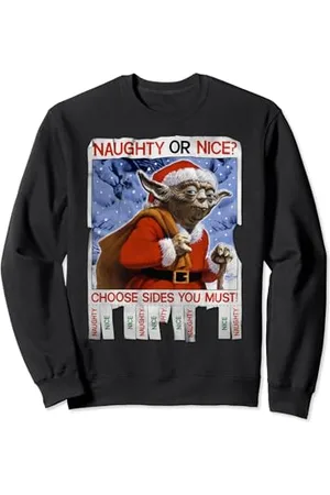 STAR WARS Yoda Naughty Or Nice Flyer Christmas Felpa