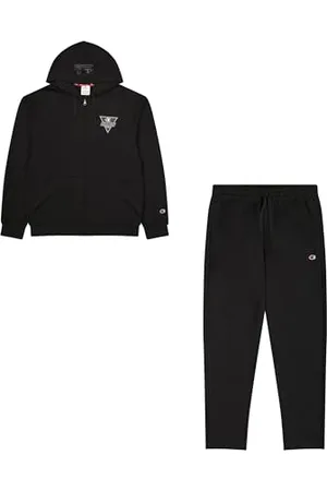 Champion Legacy Modern Sport (220379) -Poly-Cotton Rain Interlock Hooded Tuta Sportiva, (NBK), XL Uomo