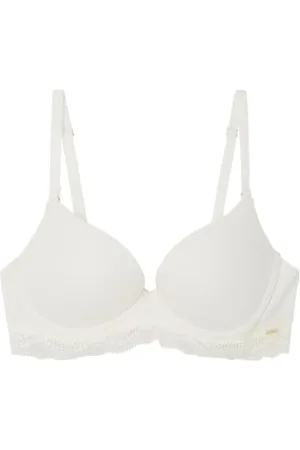 Women secret Gorgeous White Cotton Push-up Bra Reggiseno, , 85C Donna