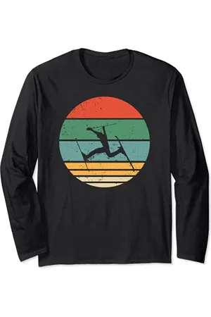 Vintage Retro Tees Ski Vintage Retro Sunset Skiing gift for skiers Maglia a Manica