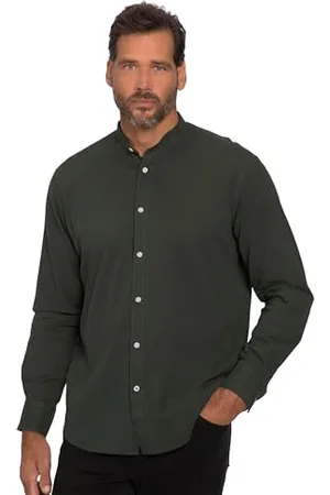 JP 1880 Camicia a Maniche Lunghe, qualità Crepe, Colletto Alto, vestibilità Moderna, , 3XL Uomo