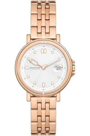 Skagen Signatur Orologio per donna, movimento al quarzo con cinturino in acciaio inossidabile o in pelle