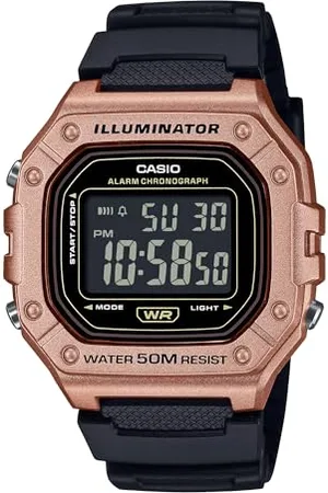 Casio Orologio Digitale al Quarzo da Uomo con Cinturino in Plastica W-218HM-5BVEF