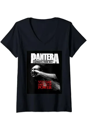 Pantera Ufficiale Volgare Esposizione Di Potere Maglietta con Collo a V