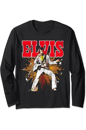 Elvis Presley Official Retro Maglia a Manica