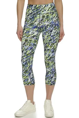 DKNY Printed High Waist Cropped 21 Inches Tight Leggings, , M Donna