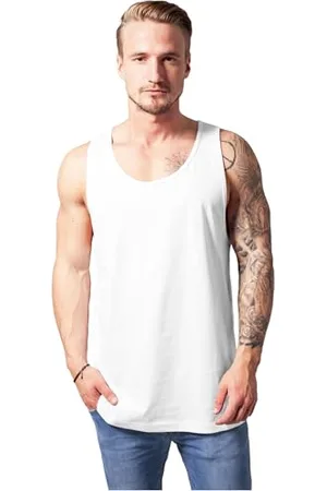 Urban classics Jersey Big Tank Top, Sport Shirt Uomo, (White), XXL