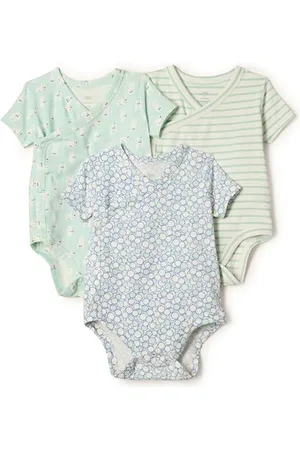 Amazon X Sofia Grainge Body a Maniche Corte con Bottoni Laterali Unisex Bimbi, Pacco da 3, , 12 Mesi