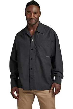G-Star Uomo Boxy Fit Shirt, (dk black/cloack D23007-D123-D568), L