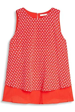 ESPRIT Edc by 057cc1f008 Camicia, (Red), 36 (Taglia Produttore: Small) Donna