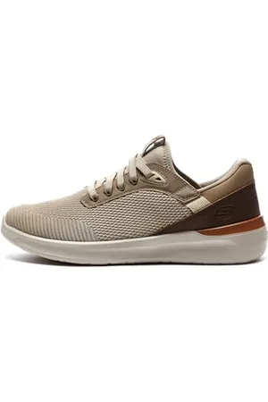Skechers Lattimora, Scarpe da ginnastica Uomo, Tessuto Sintetico A Rete Tortora, 46 EU