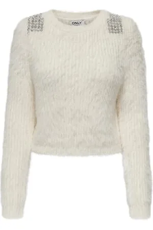 ONLY Onlsuri LS Bling Crop O-Neck Prm Knt Maglione, , M Donna