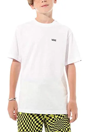 Vans Left Chest Tee Boys T-Shirt, (White Wht), Small Bambino