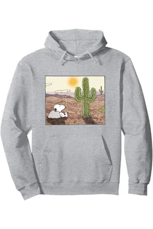 Snoopy Cactus Nel Deserto Felpa con Cappuccio