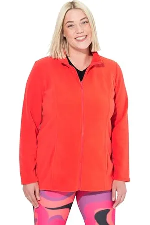 Ulla Popken Fleecejacke, Baukastensystem, Innenjacke, Stehkragen Maglione Cardigan, , 50-52 Donna