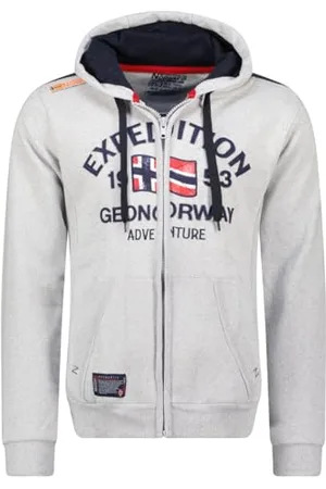 Geographical Norway Flag Men Felpa con Cappuccio, , XXXL Uomo