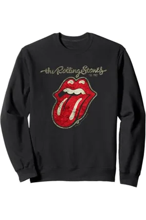 The Rolling Stones Plastered Tongue by Rock Off Felpa