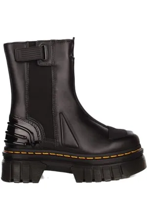 Dr. Martens DR MARTENS 6 Eye Shoe, Anfibi Unisex-Adulto, Black Nappa Lux & Black Ajax & Black Soft Patent Pu, 43 EU