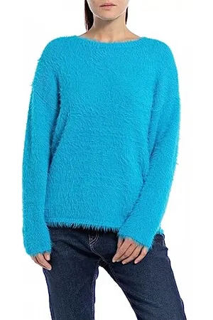 Replay DK3572.000.G23526, Maglione Donna, (Cyan Blue 684), M