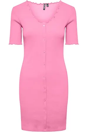 Pieces® Pcnukisa-Vestito da Donna Noos BC Mini Abito, Begonia Rosa, M