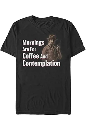 Stranger Things Coffee And Contemplation Maglietta a Maniche Corte T-Shirt, , XXL Uomo