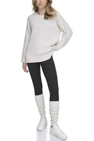 DKNY SPORT Cozy Cable Knit-Felpa, , M Donna
