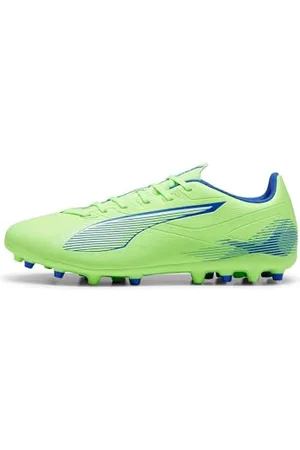 PUMA Ultra 5 Play MG, Soccer Shoe, Fizzy Apple White-Bluemazing, 39 EU