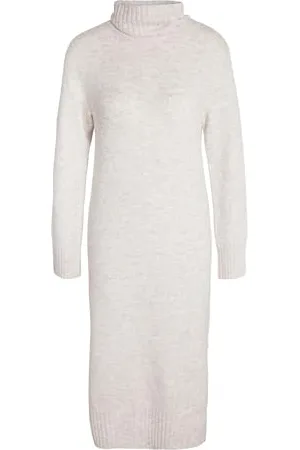 Noisy May Nmviola L/S Rollneck Knit Dress FWD Noos Abito Lavorato a Magli, Eggnog/Dettagli: CC No 1102, S Donna