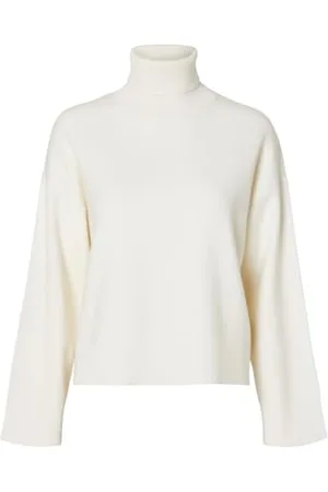SELECTED Slfkamma LS Knit Roll Neck Noos Maglione Lavorato a Maglia, , XL Donna
