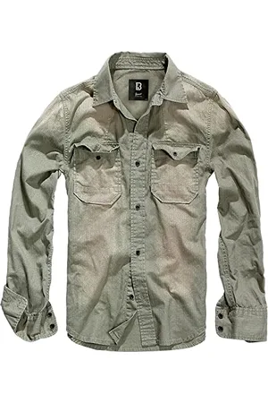 Brandit Hardee Denim Shirt Long Sleeve, color: grau, size: S
